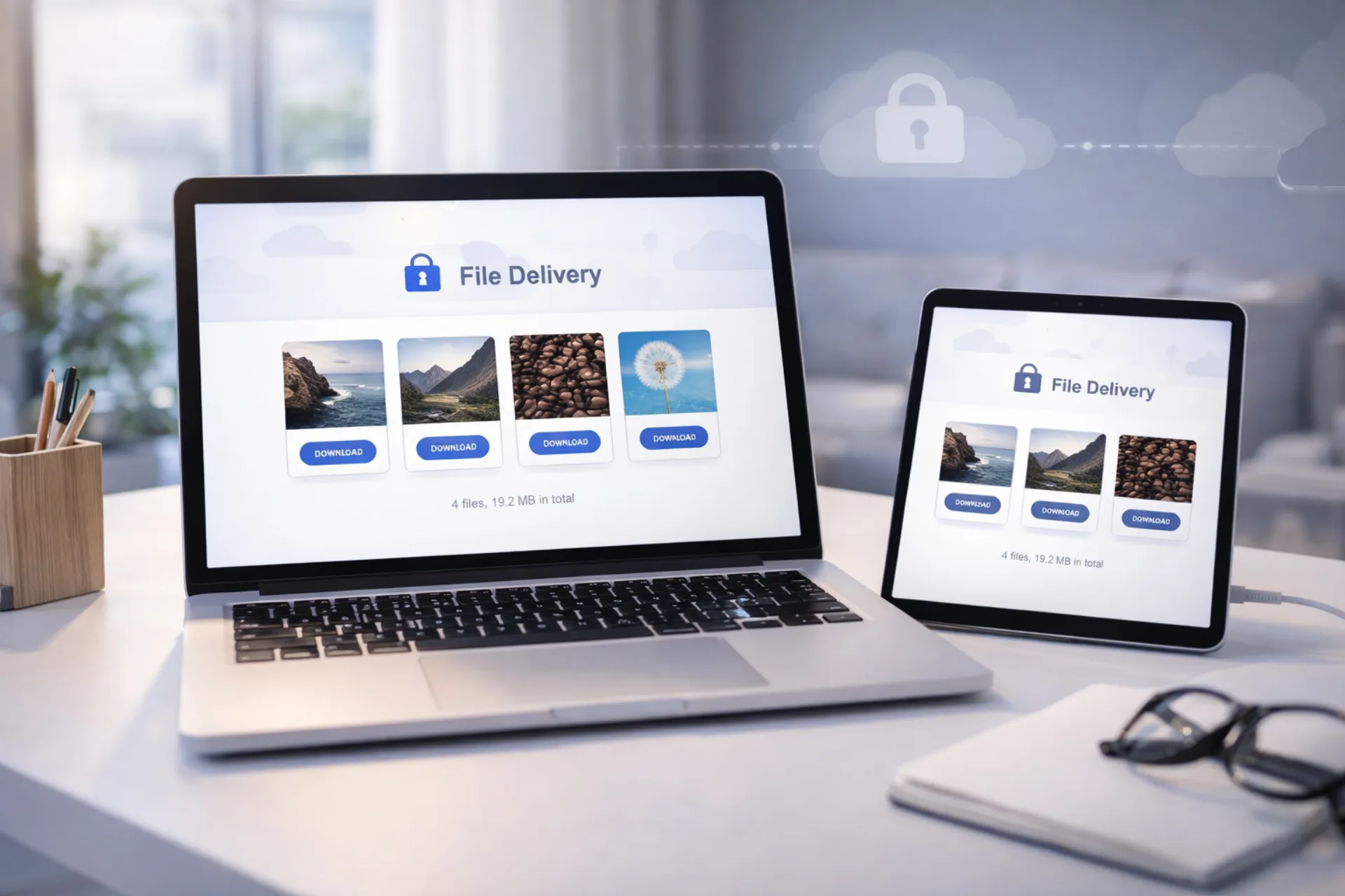 Professionele bestandslevering vanaf uw website